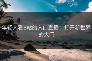 年轻人看B站的入口直播：打开新世界的大门