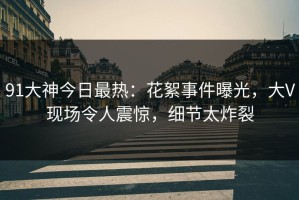 91大神今日最热：花絮事件曝光，大V现场令人震惊，细节太炸裂