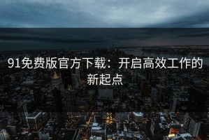 91免费版官方下载：开启高效工作的新起点