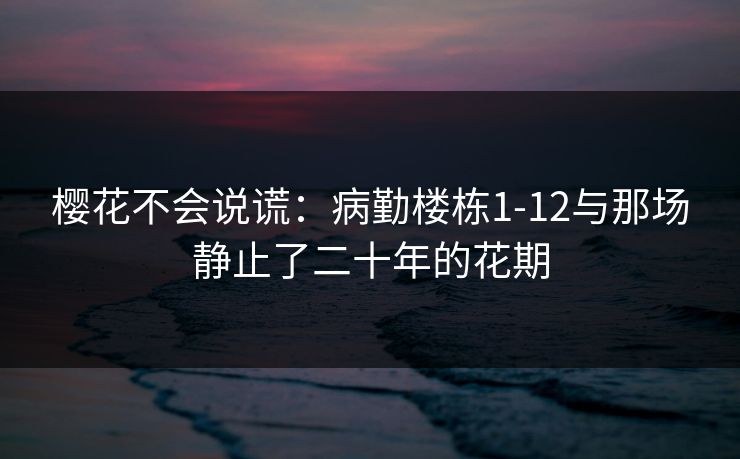 樱花不会说谎：病勤楼栋1-12与那场静止了二十年的花期